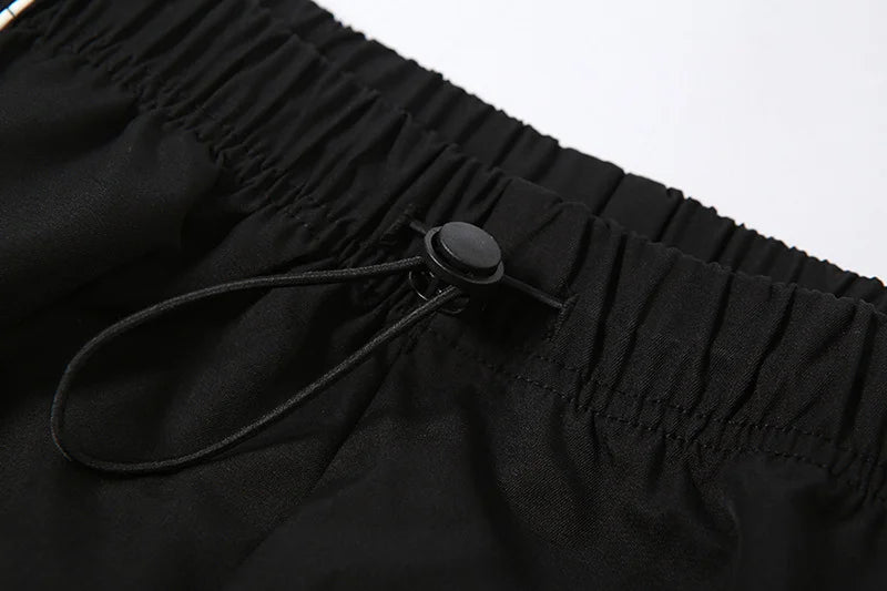 Loose Straight Pants With Drawstring