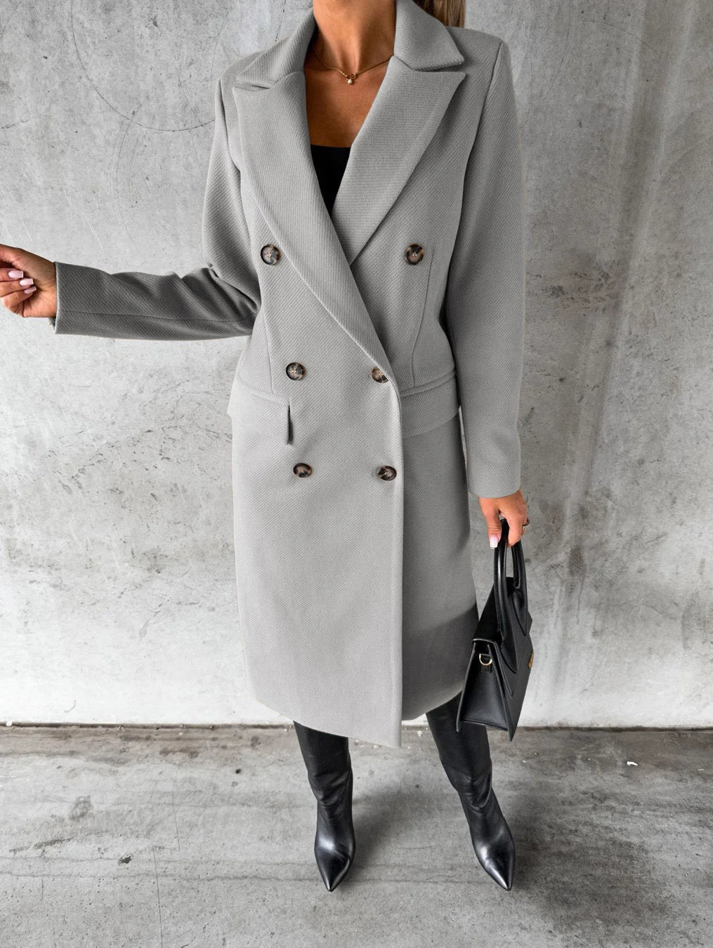 Fitted Coat With Buttons