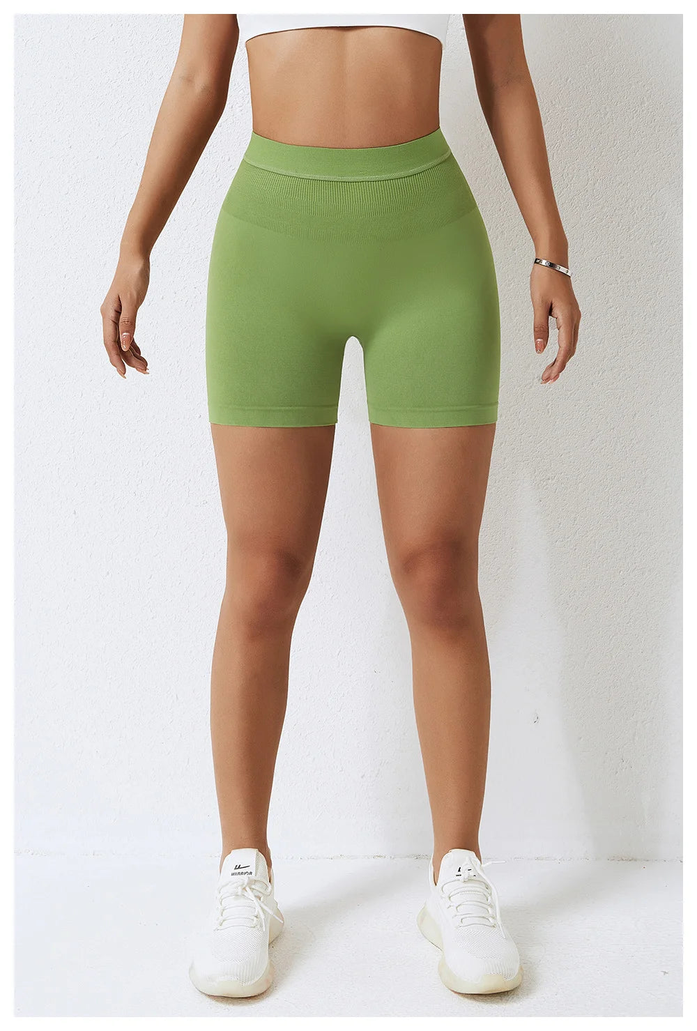 High Waist Seamless Yoga Shorts Women’s Peach Belly Lift Hip Lift Fitness Leggings Running Sports Shorts