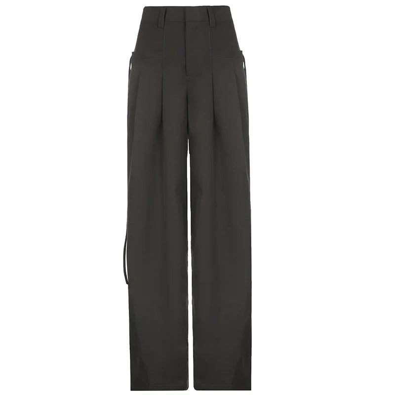 Casual Woven Pants With Straight Pocket