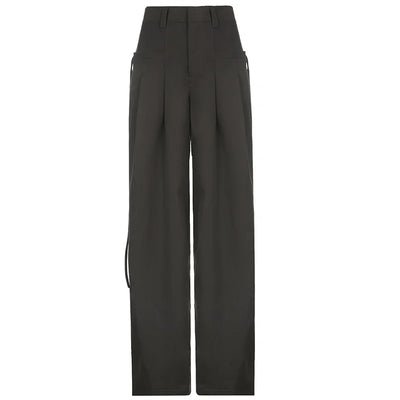 Casual Woven Pants With Straight Pocket