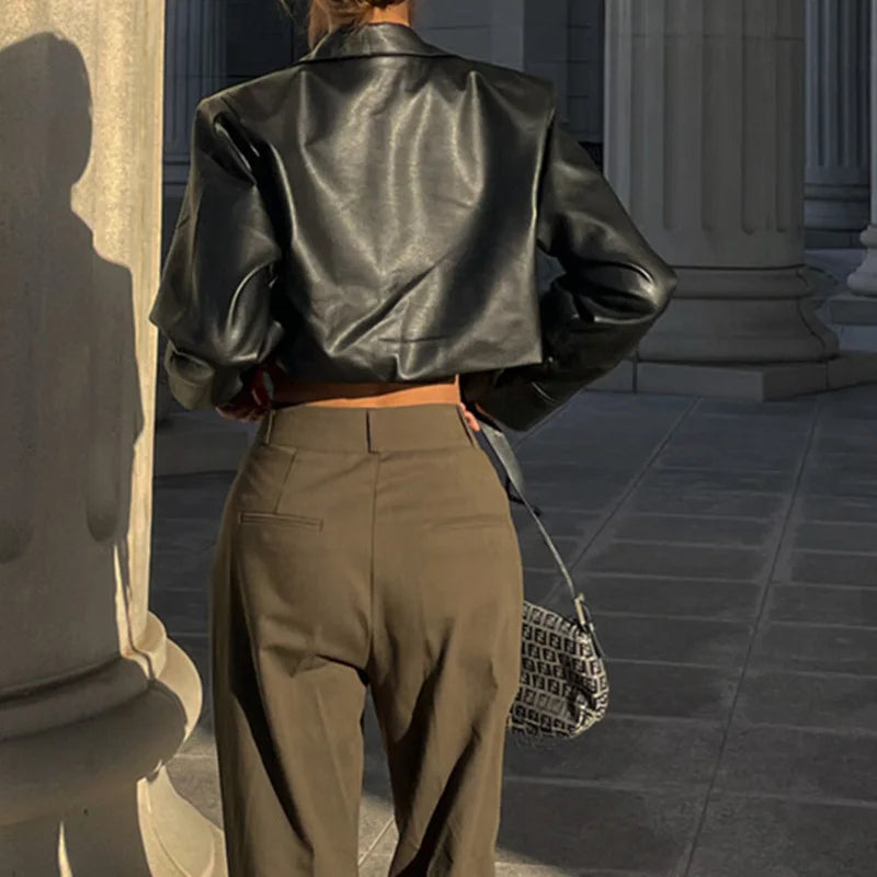 Women’s Sexy Short Leather Jacket
