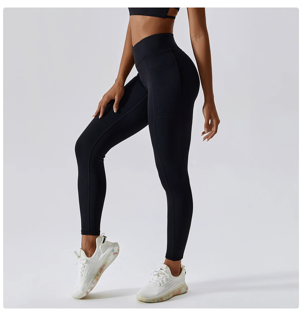 Sport Pants With Quick-drying Pocket And Crossed Waist