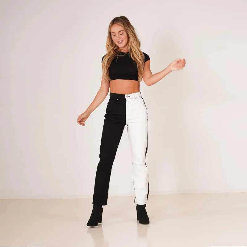 High Waist Straight Stretch Jean