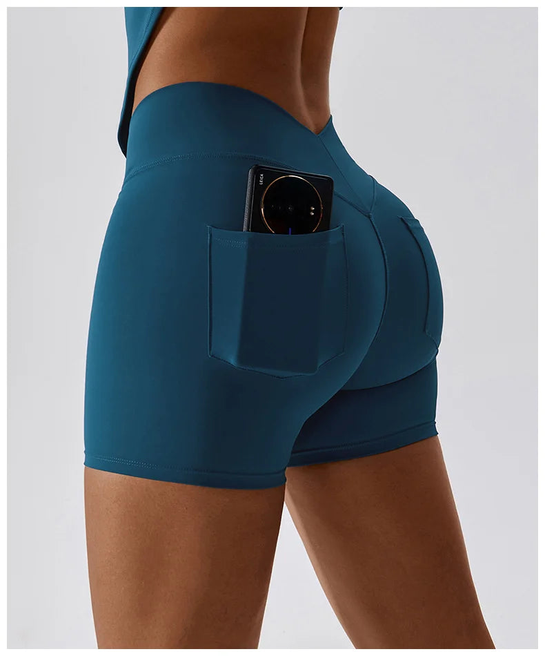 Tight Sport Shorts With Pocket