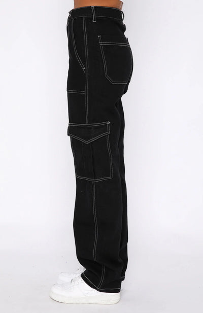 Pants Straight Multi Pocket Cargo Pants
