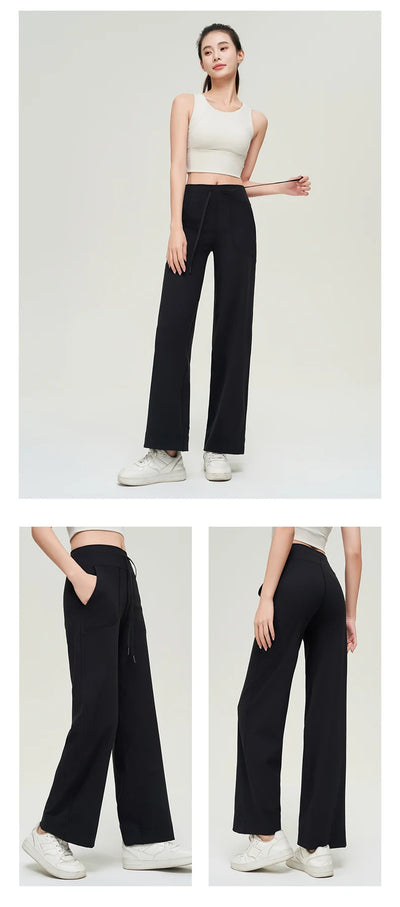 Elastic Straight Leg Pants Sports Micro Trumpet Fitness Pants