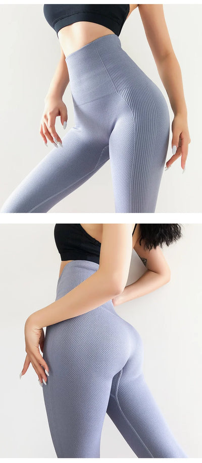 Seamless High Waisted Tight Fast Drying Stretch Fitness Lifting Hip Exercise