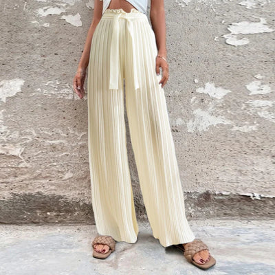 100 Pleated Drape Wide Leg Pants