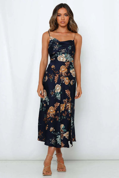 Backless Dress With Hip Slit
