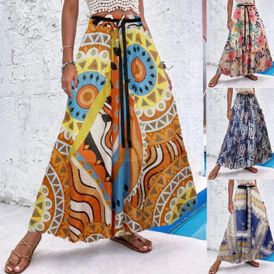Large Hem Skirt Printed Beach