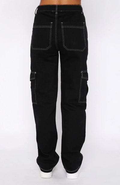 Pants Straight Multi Pocket Cargo Pants