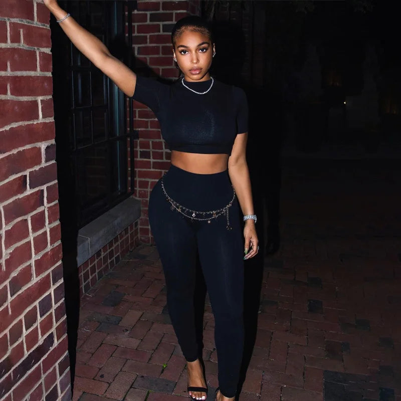 Long Sleeve Top And Tight Leggings Set