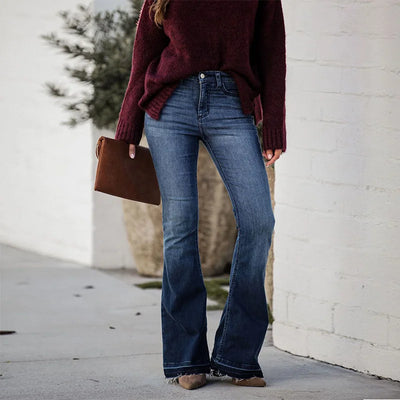 Stylish Slim Fit Stretch Flared Jeans