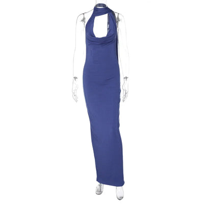 Sexy Backless Slit Irregular Slim Dress Woman