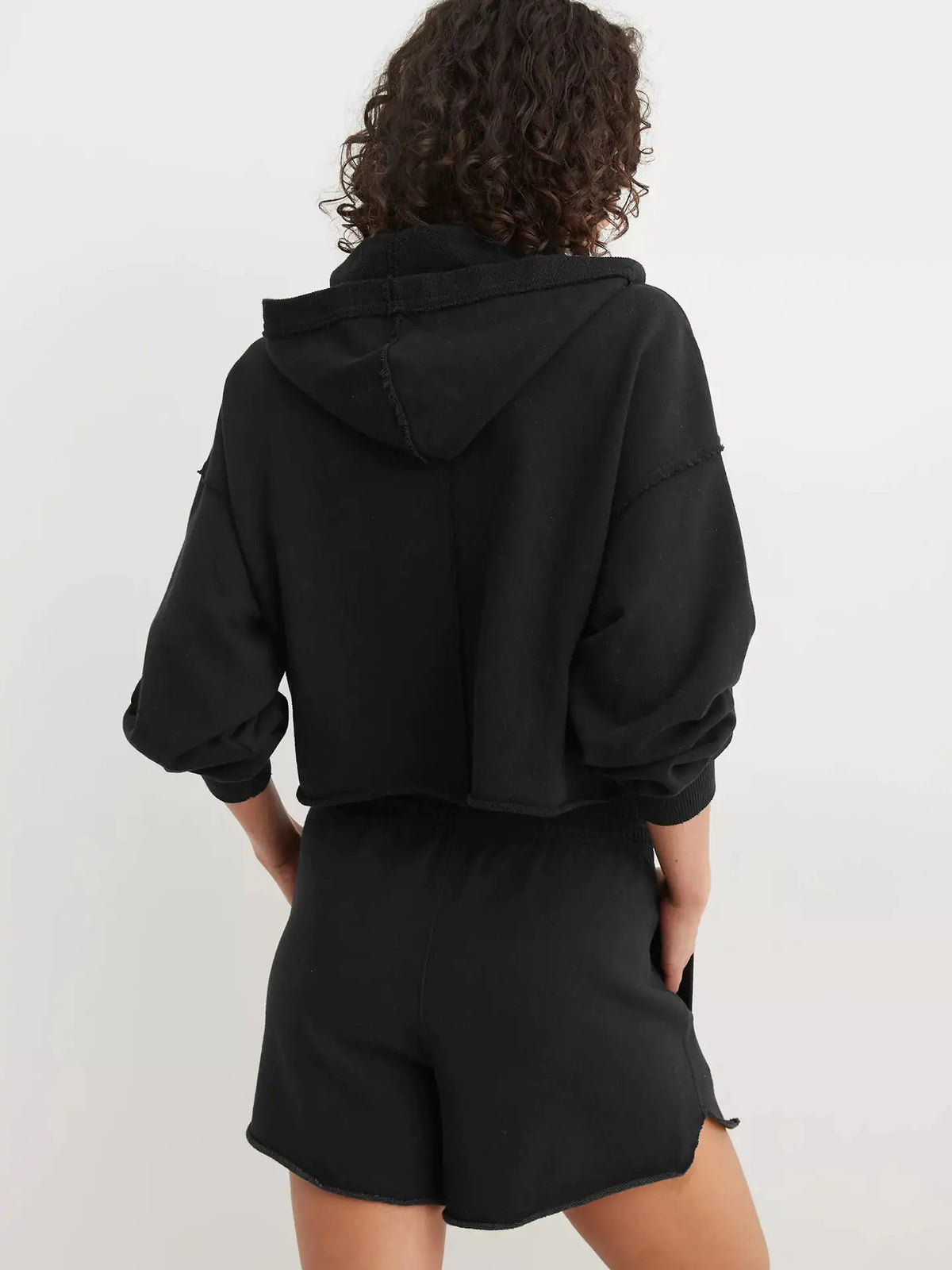 V-Neck Long Sleeve Hoodie