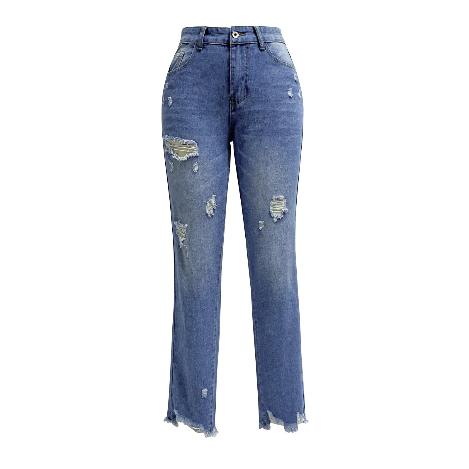 High Waisted Straight Leg Jeans