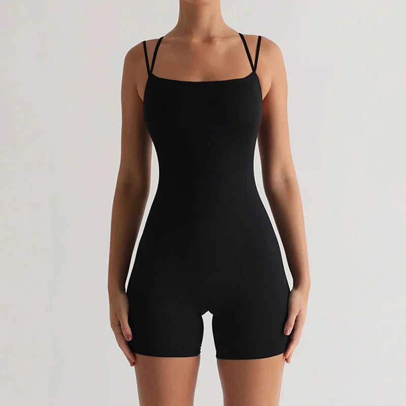 Short Jumpsuit With Tight Straps