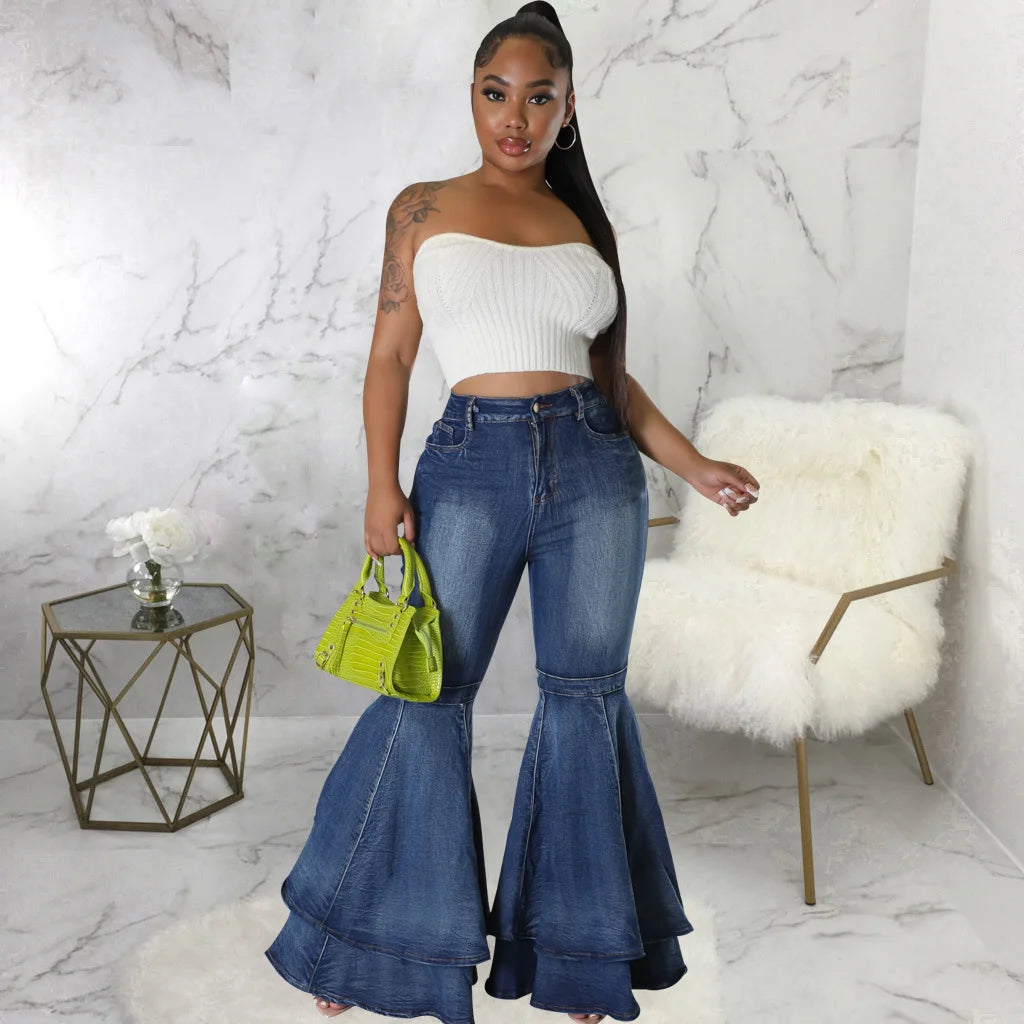 Stretch Flared Jeans