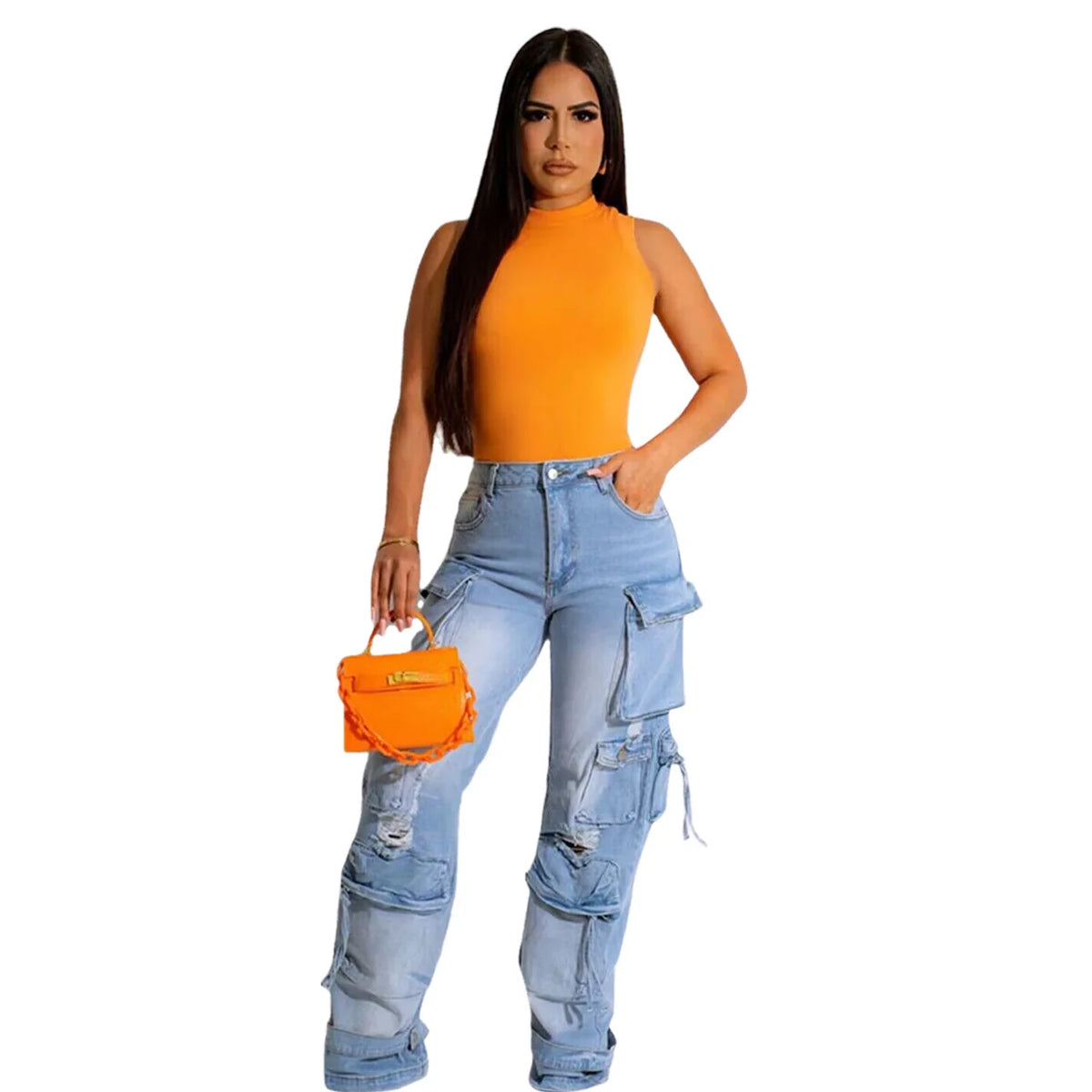 Multi Pocket Pants Casual Pants