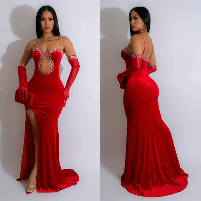 Sexy Diamond Long Dress