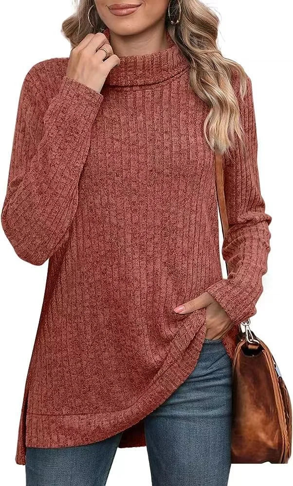 High Sweater With Slit