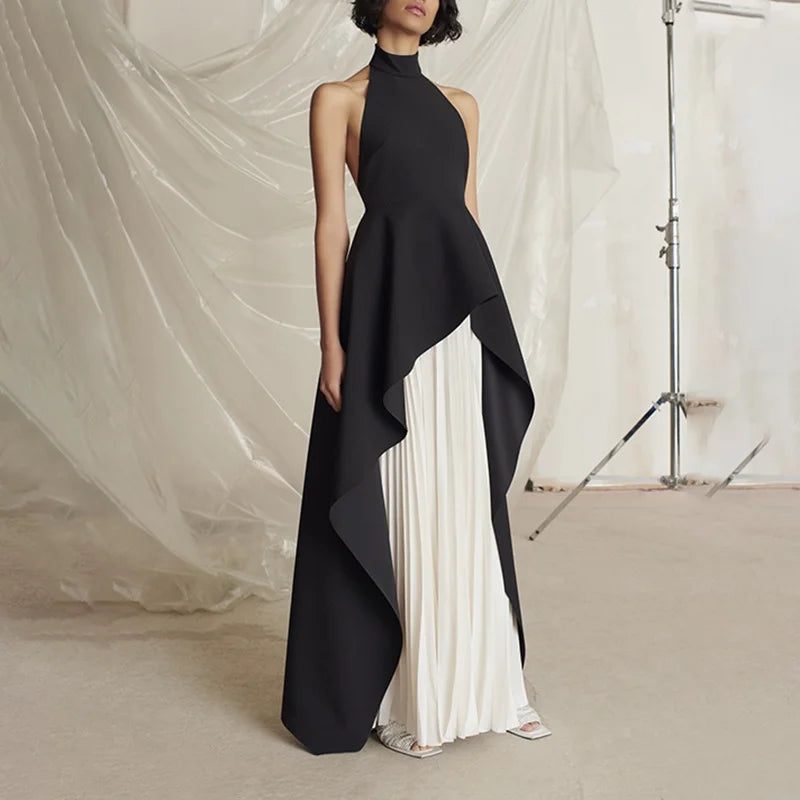 New Round Neck Sleeveless Waist Looks Thin And Irregular Slimming Suit In Spring