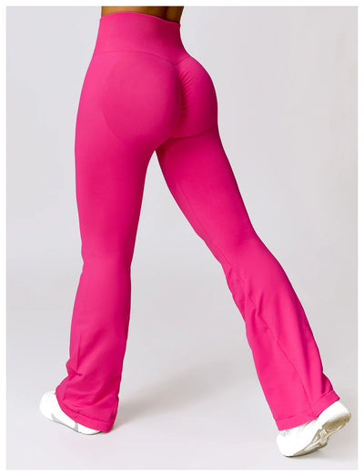 Tight Sport Pants With Wide Leg And Seamless