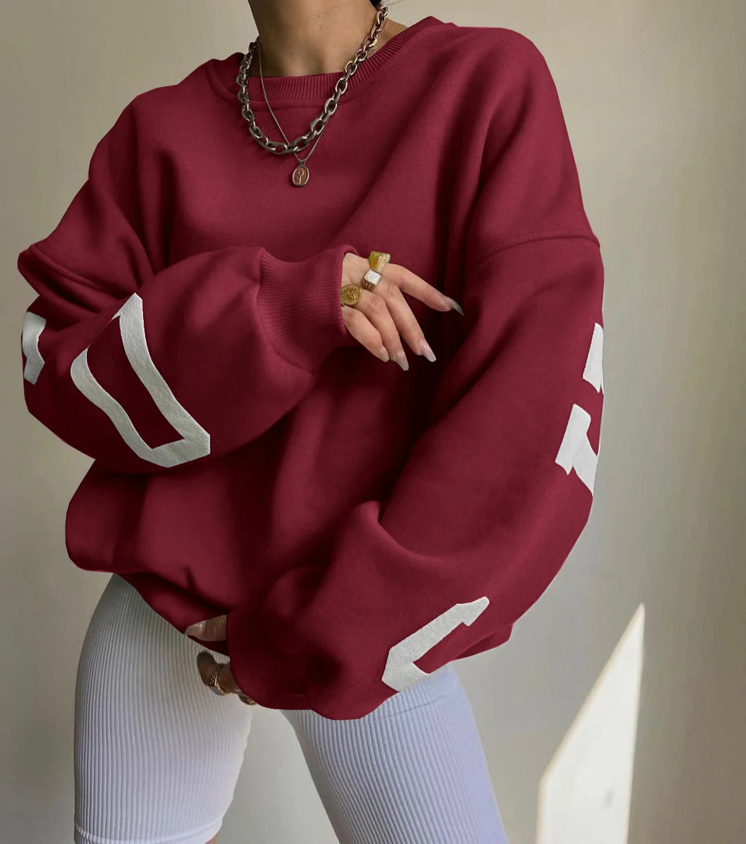 Solid Color Long Sleeve Sweater