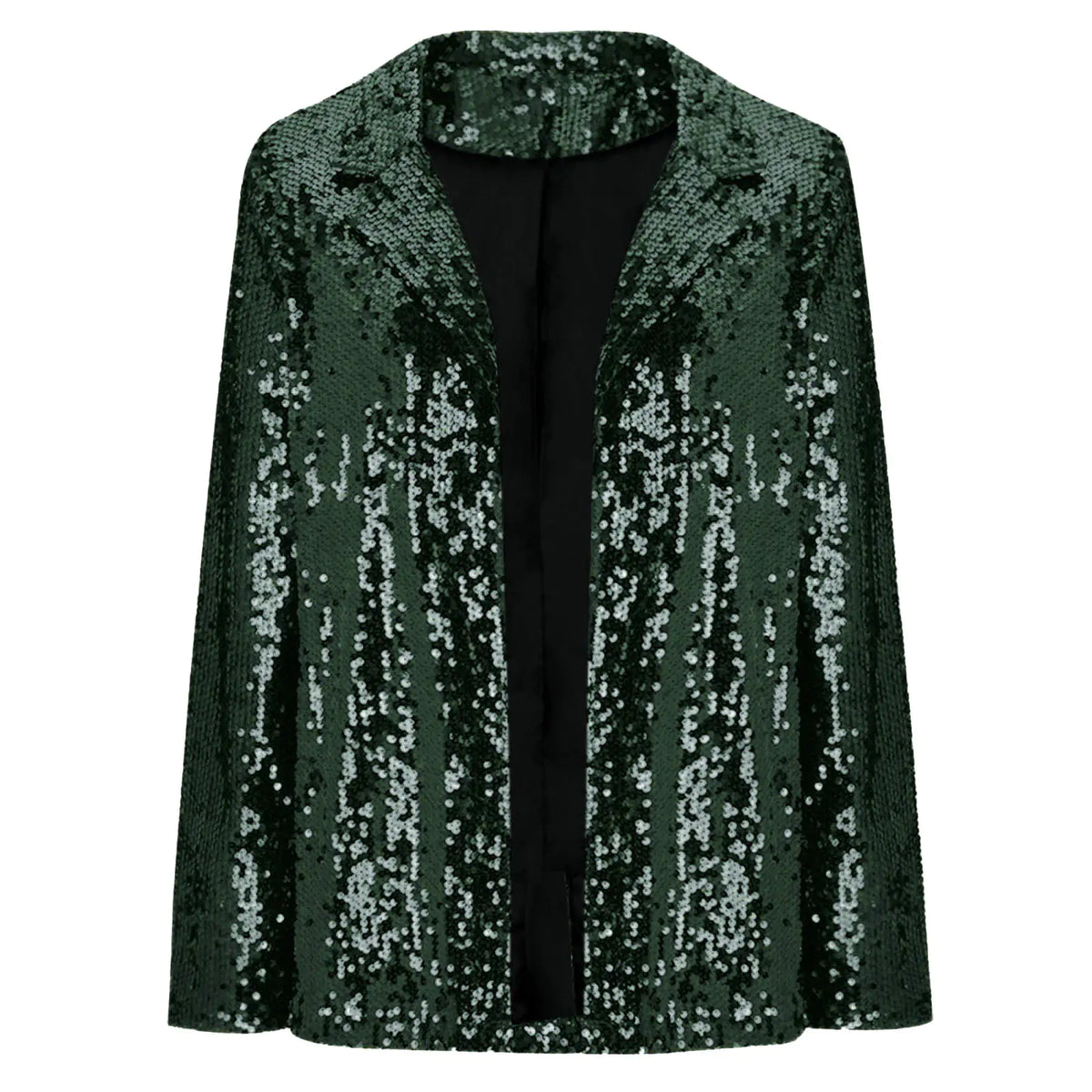 Long Sleeve Lapel Sequin Jacket