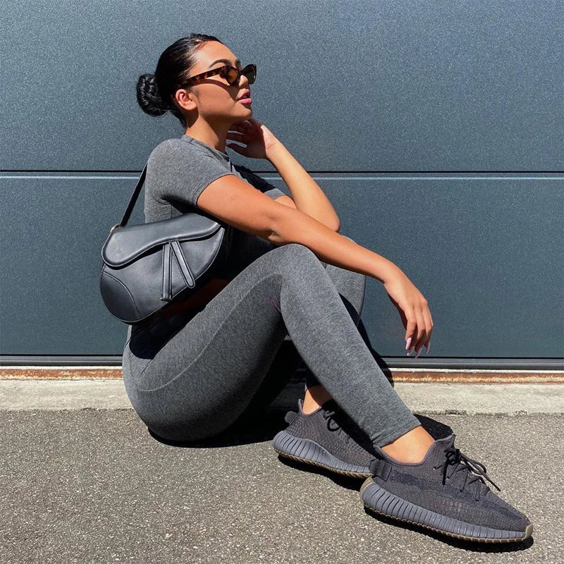 Long Sleeve Top And Tight Leggings Set