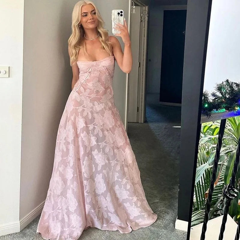 Bandeau Neckline Evening Dress