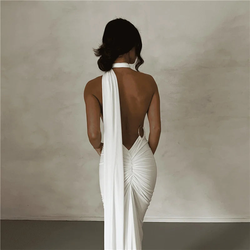 Backless Halter Bodycon Dress