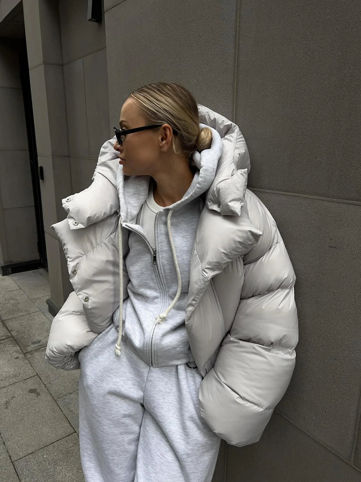 Cotton Padded Jacket Short Hooded