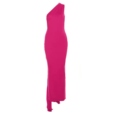 Summer Sexy Backless Halterneck Wrap Hip Slim Evening Dress Women