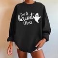 Halloween Printed Round Neck Pullover