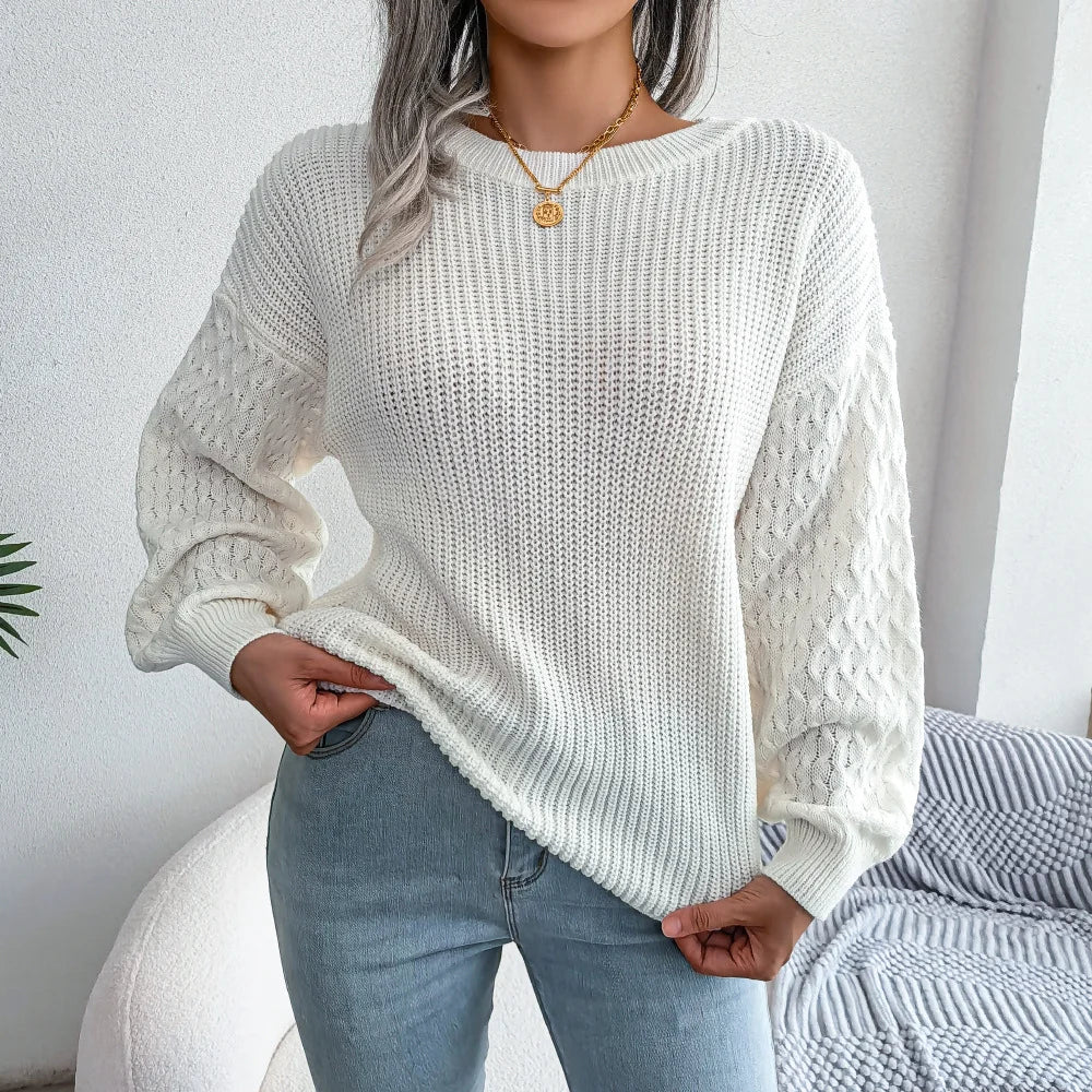Wide Sleeve Knitted Sweater