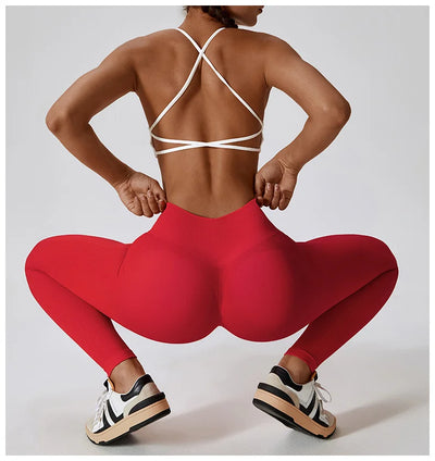 Seamless High Waist Sports Pants with Quick-Drying Hip Enhancer