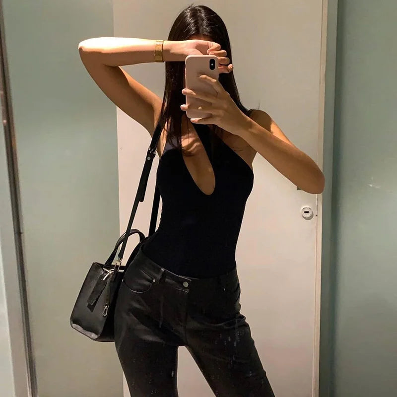 Bodysuit With Cross Strap