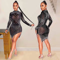 Bead Tassel Round Neck Long Sleeved Dress