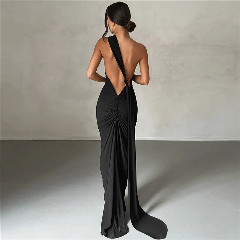 Backless Halter Bodycon Dress
