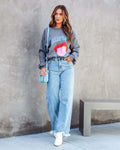 Casual Wide Leg Jeans With Irregular Tassels