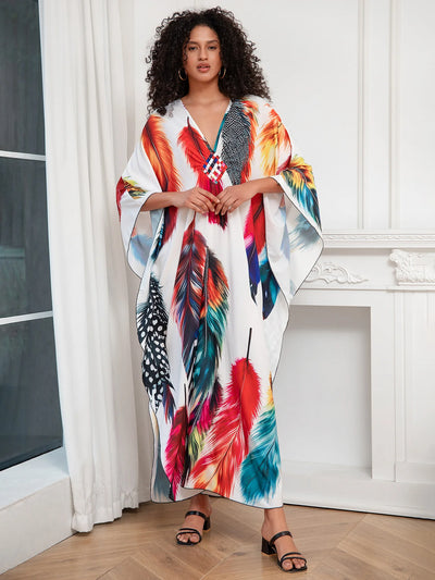 Colorful Printed Cotton Beach Robe