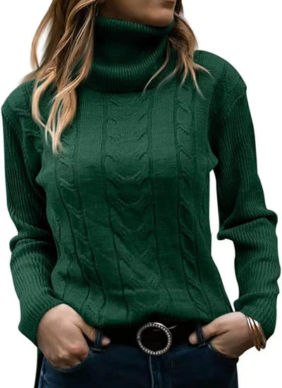 Pure Color Long Sleeve Turtleneck Sweater