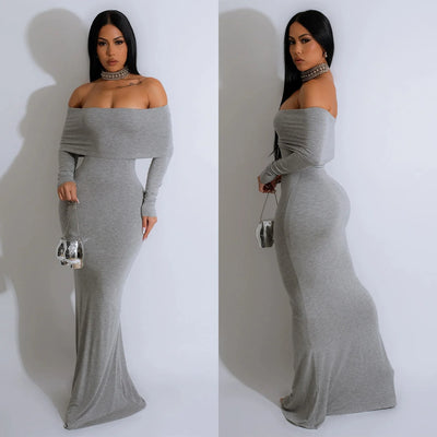Sexy One Shoulder Long Dress