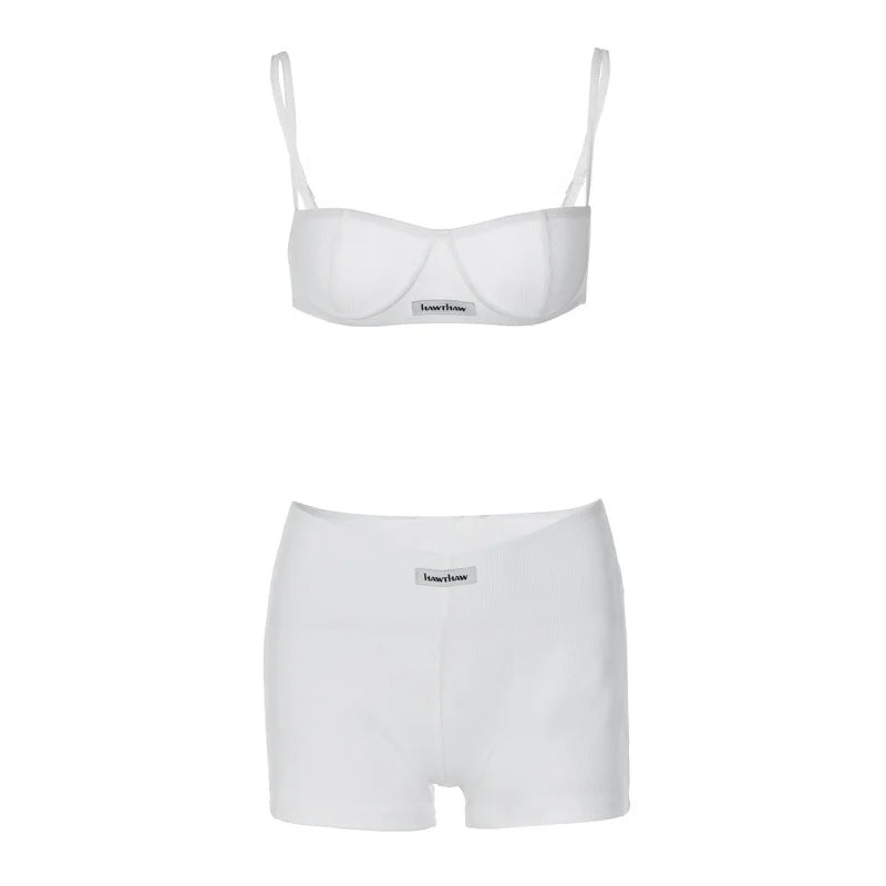 Fashion Sexy Babes Suspenders Top Slim Fit Hot Pants