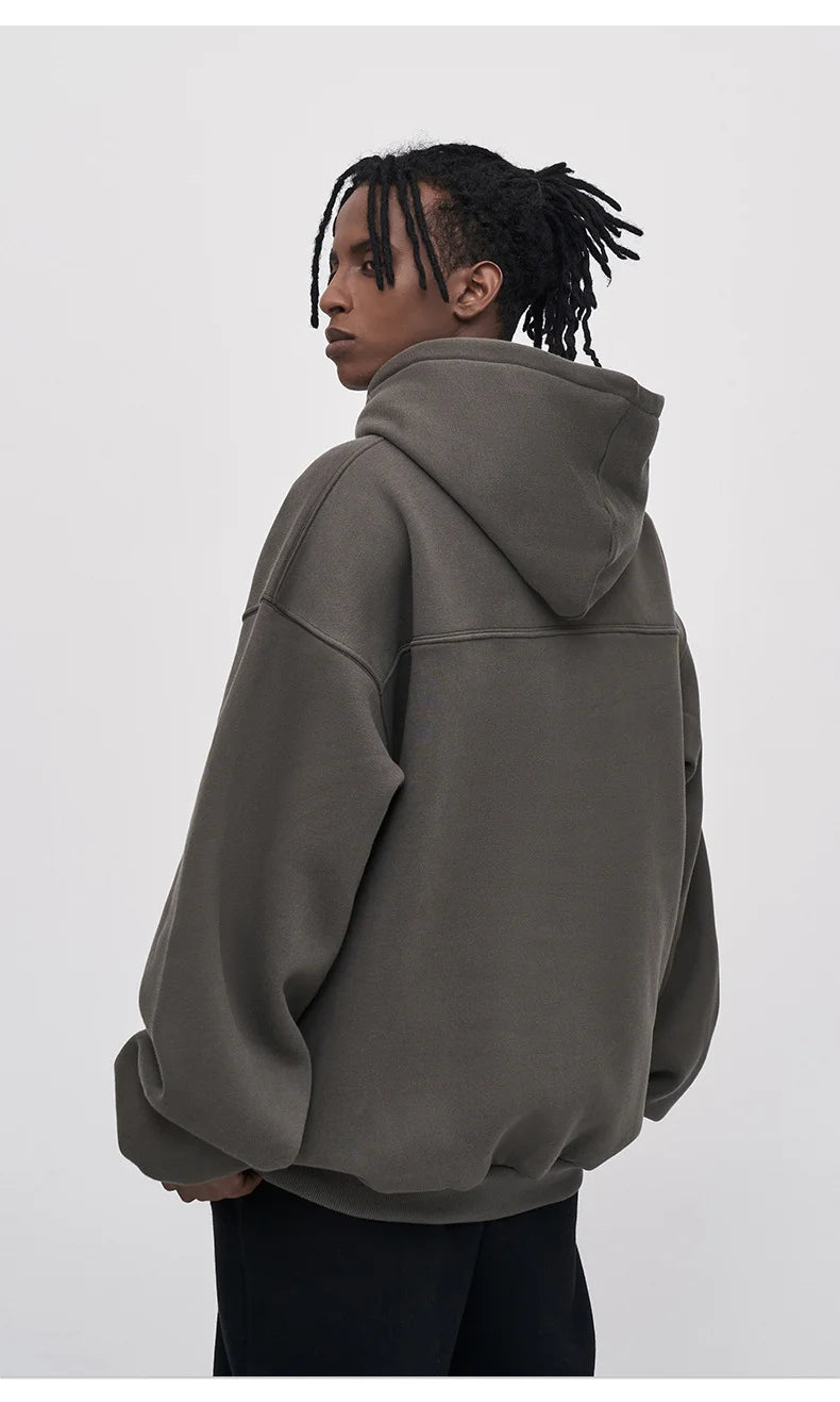 Fleece Hoodie Foam Printed Loose Jacket