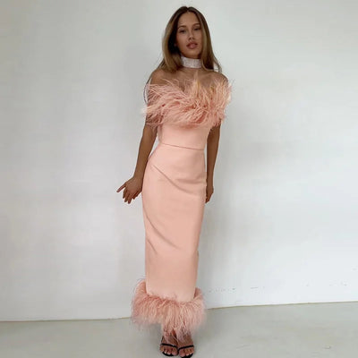 Sleeveless Plush Pencil Dress