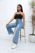 Wide Leg Ripped Jeans