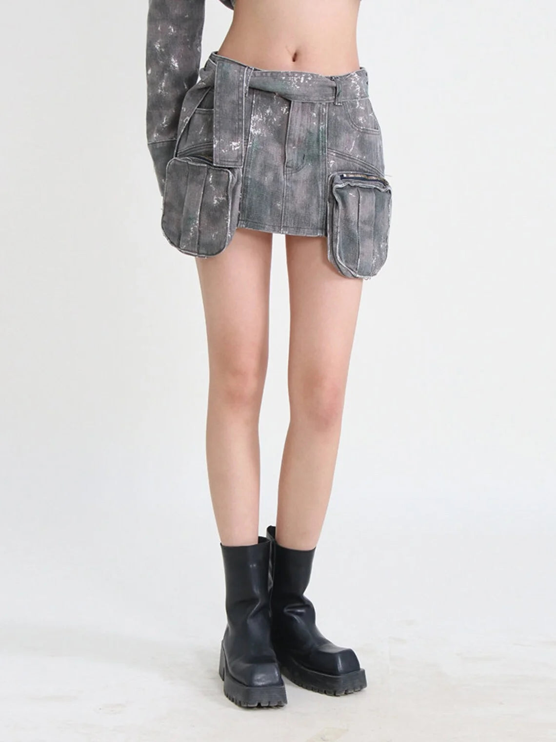 Camouflage Skirt With Large Pockets